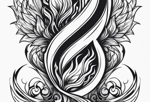 Torch and flames tattoo idea