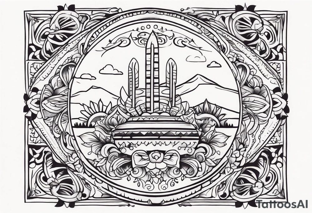 Mexican culture in a sleeve format tattoo idea