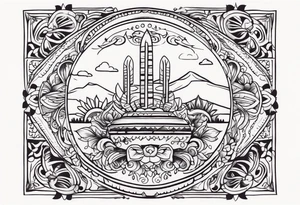 Mexican culture in a sleeve format tattoo idea
