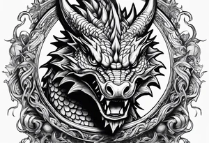 Dragon in gym tattoo idea