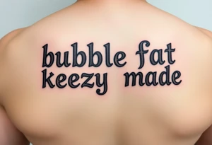 bubble fat lettering  (KeezY MadE) tattoo idea