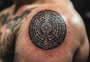 Aztec calendar tattoo idea