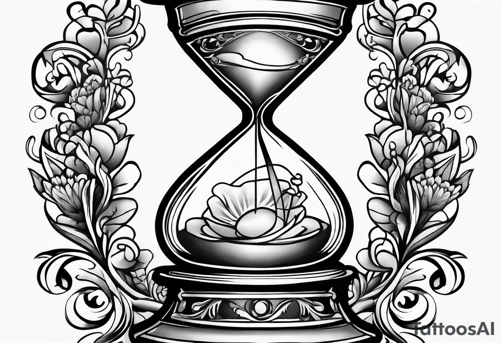 Hour glass traditional tattoo idea