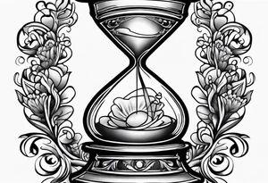 Hour glass traditional tattoo idea