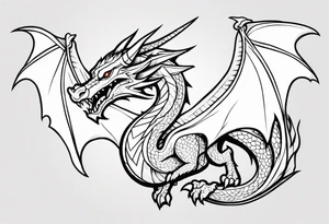 Dungeons and dragons white dragon tattoo idea