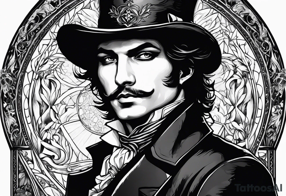 Symbolic of Count of Monte Cristo, Edmond Dantes, Transformation, Intellect, Cunning tattoo idea