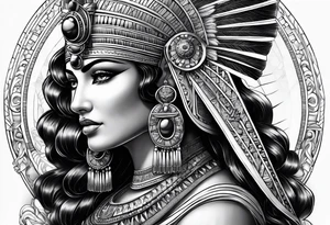 Cleopatra knowledge tattoo idea