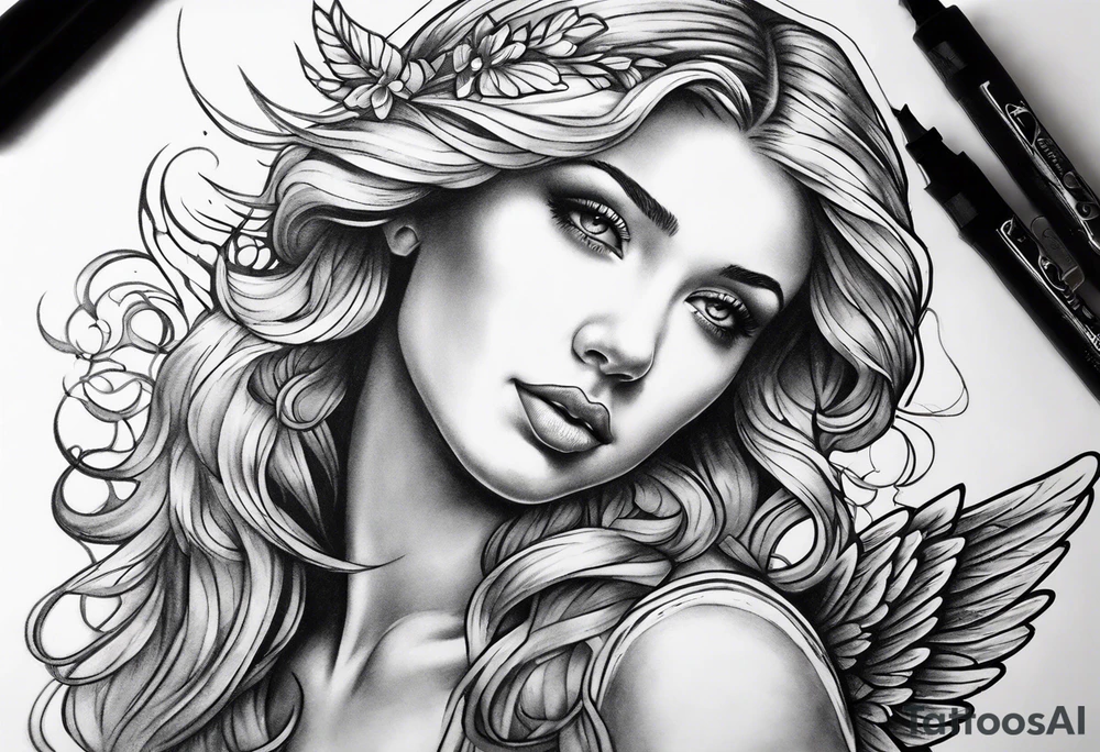 Angel tattoo idea