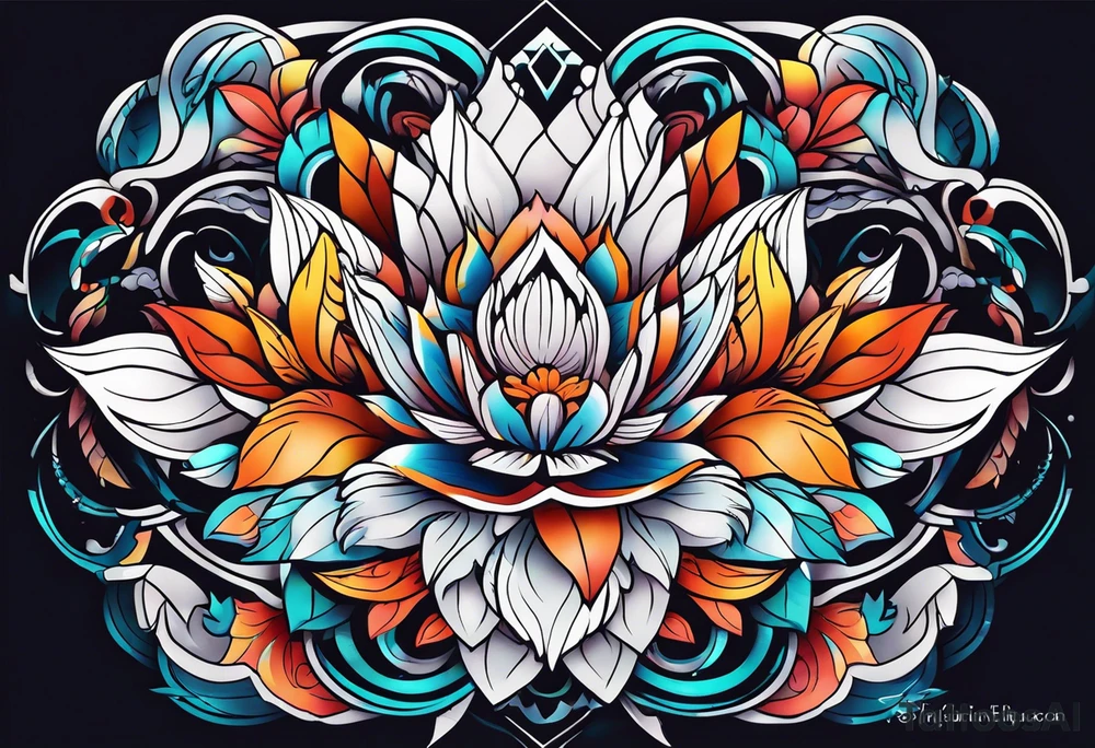 全手臂，鲸鱼神兽 tattoo idea