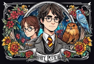 harry potter x digimon tattoo idea