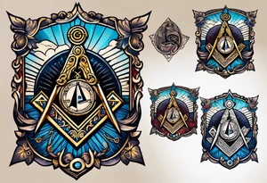compliance-oriented tattoo calling to action to be part of integrity using compliance and freemasonry symbols tattoo idea