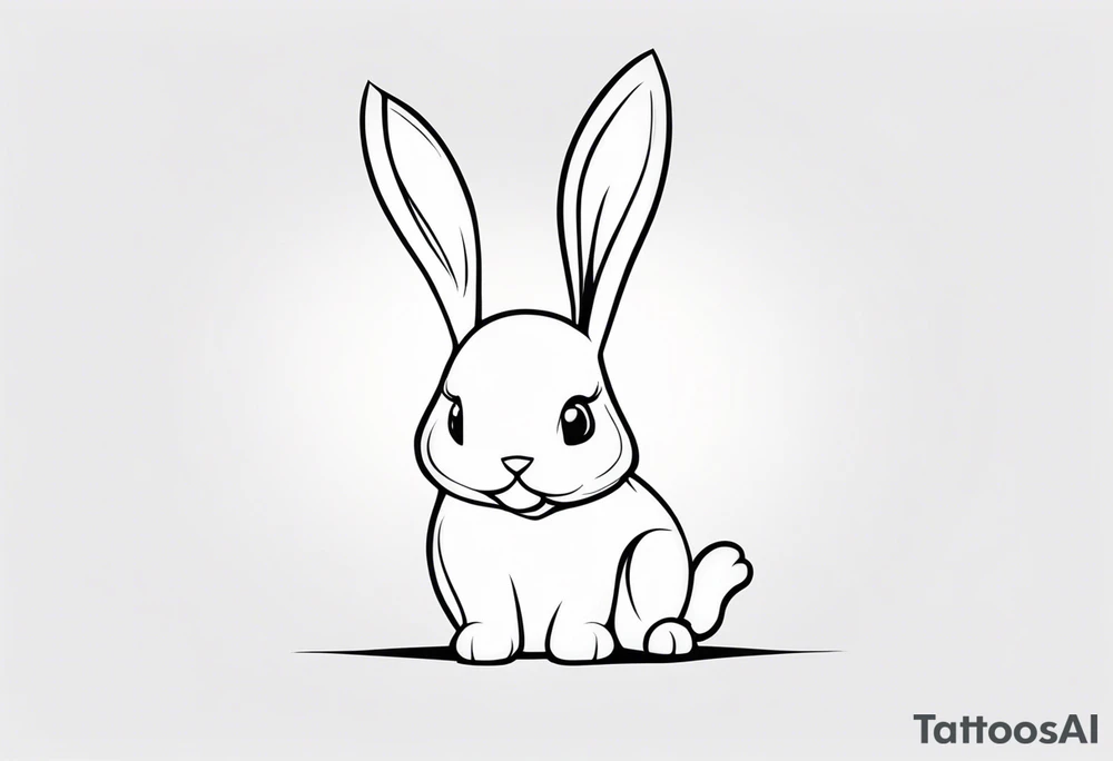 one legged toy bunny tattoo idea