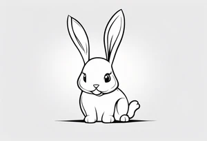 one legged toy bunny tattoo idea