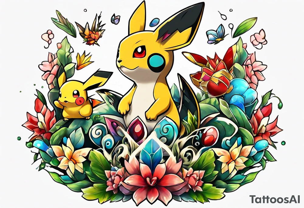 all pokemons in one tattoo tattoo idea