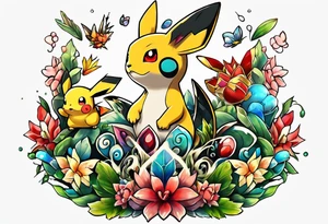 all pokemons in one tattoo tattoo idea