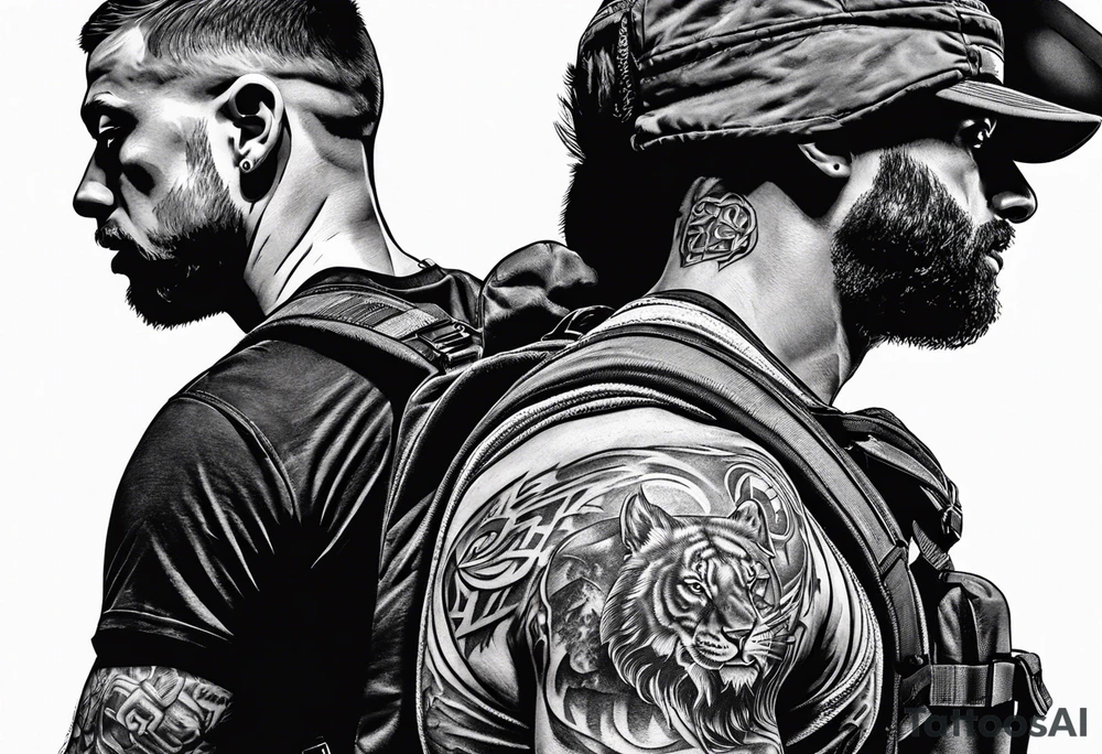 Rucking, brotherhood, shadows, fitness, GrowRuck tattoo idea