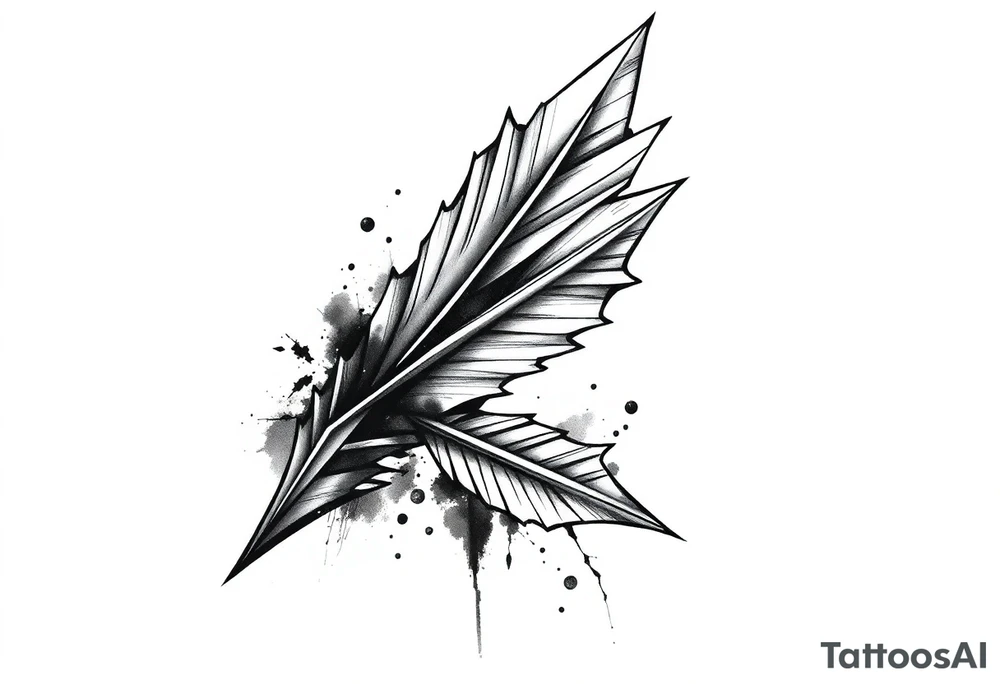 one arrow the look down tattoo idea
