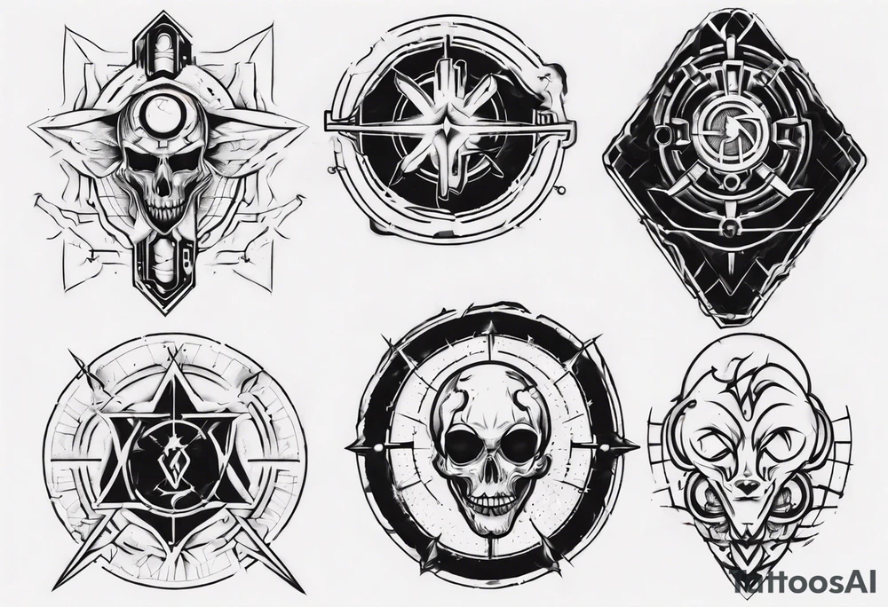 cyber sigilism tattoo idea