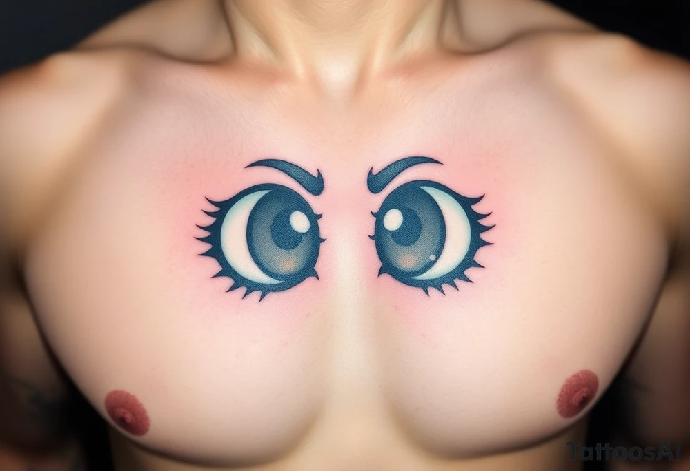teary eyes tattoo idea