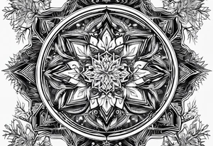 Aggressive Snowflake mandala tattoo idea