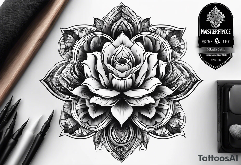 พระแม่มาลี ดอกบัว นก tattoo idea