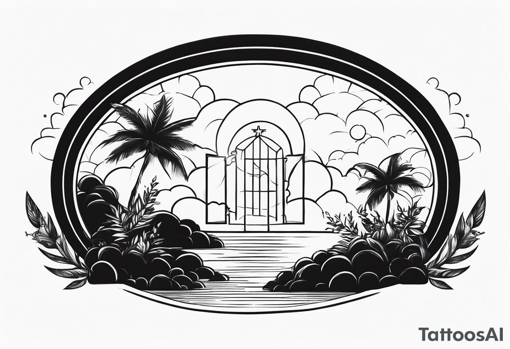 heaven vignette tattoo idea