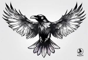 Flying Ravens tattoo idea