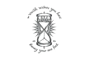 live with what you have and enjoy it to the fullest, hourglass, sun shines down tattoo idea