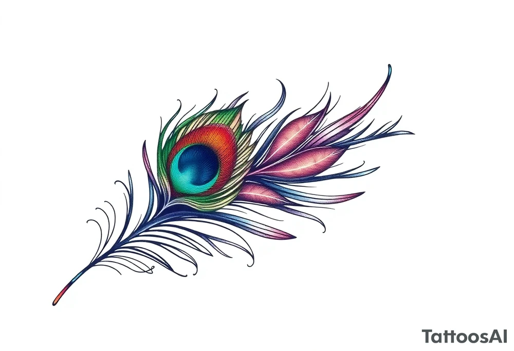 Peacock feather tattoo idea