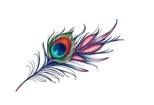Peacock feather tattoo idea