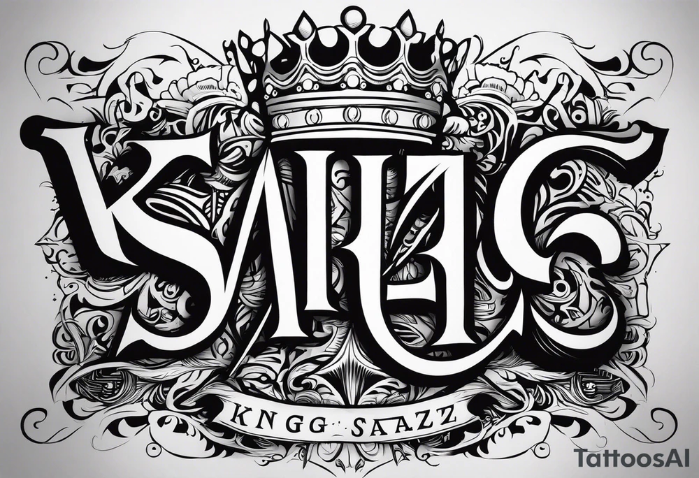 King Saez across the back tattoo idea