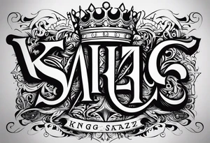 King Saez across the back tattoo idea