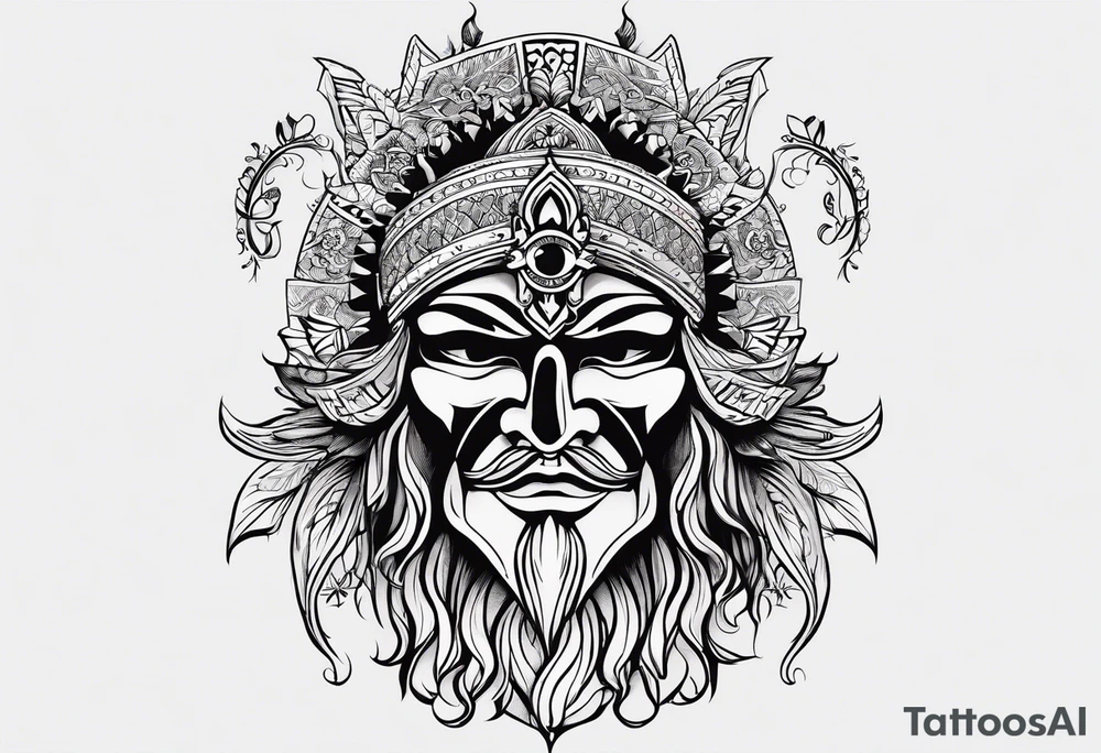 Slavic one eyed, one legged spirit that causes bad luck tattoo idea