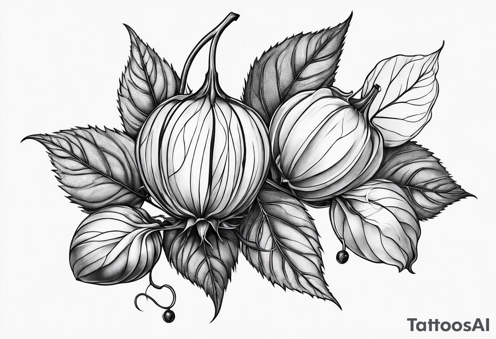 Physalis arm tattoo idea