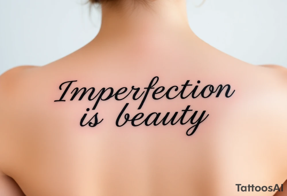 Imperfection is beauty tattoo idea