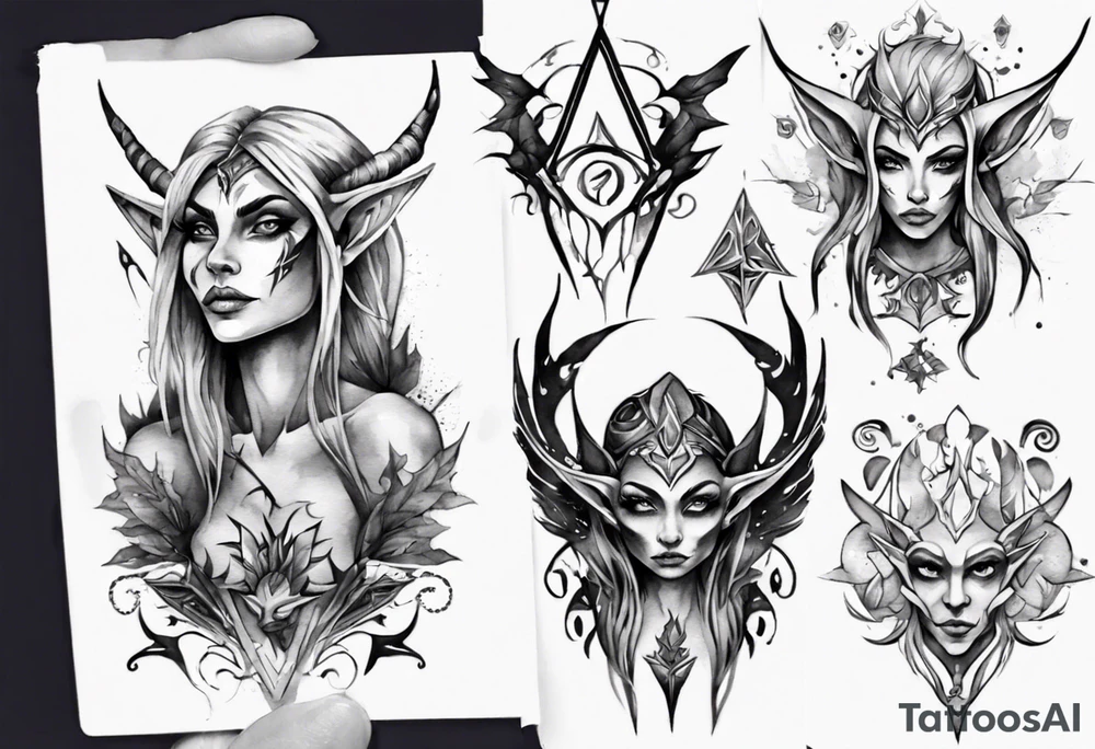 Night elf tattoo idea