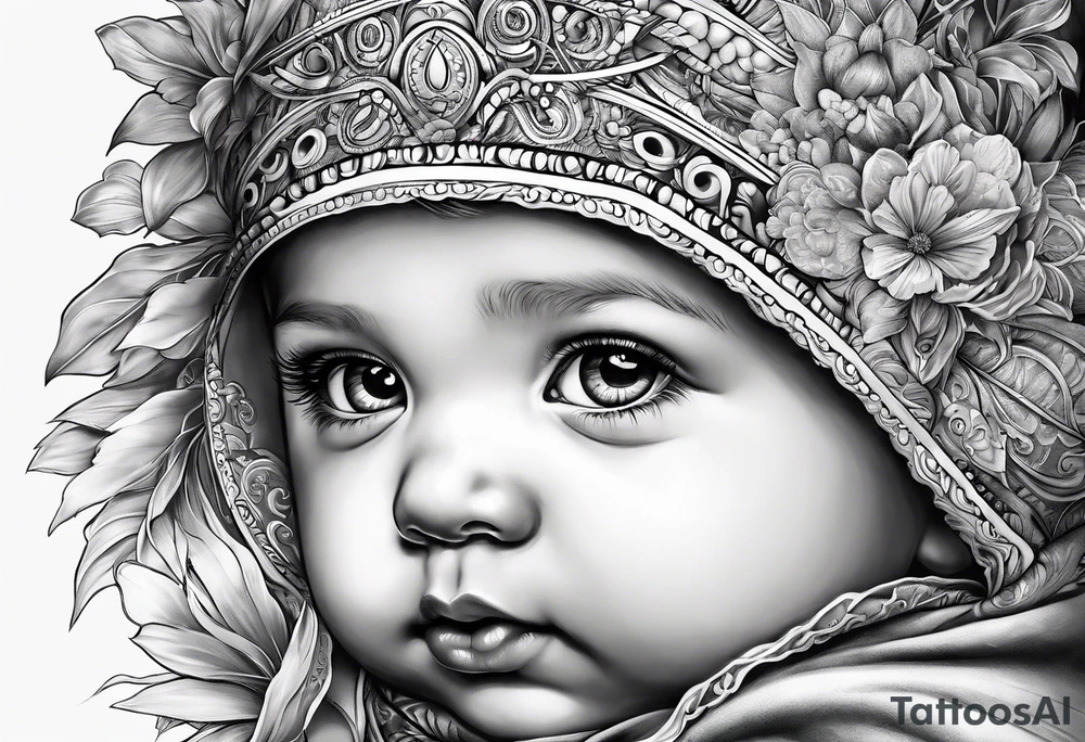 Rainbow baby tattoo idea