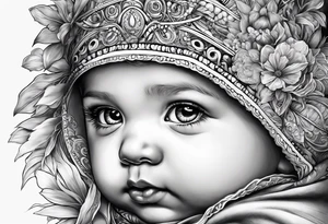 Rainbow baby tattoo idea