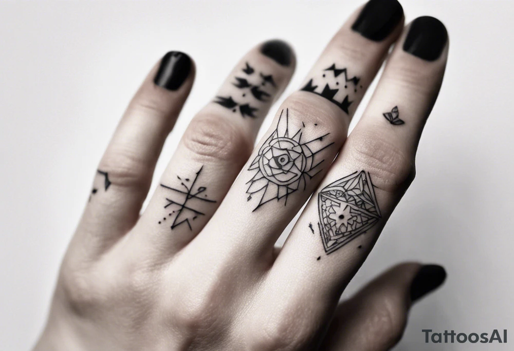 small tattoo on the finger tattoo idea