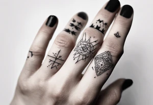 small tattoo on the finger tattoo idea