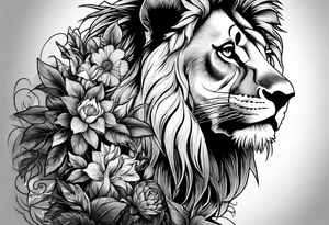 a tattoo that has to do with nature,something you could blend with a lion tattoo idea