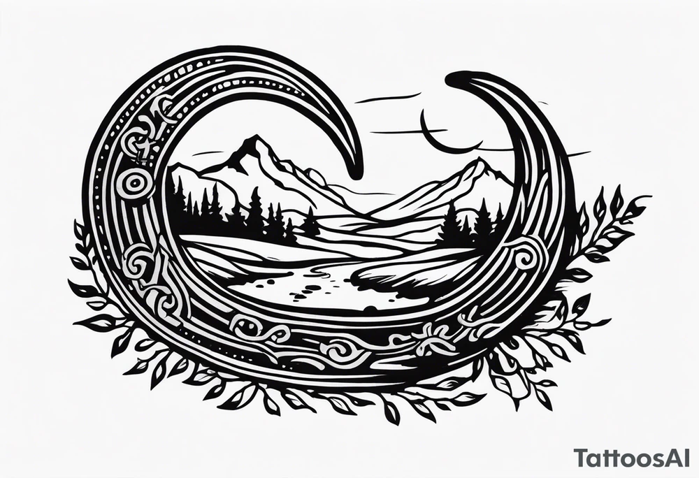 Horseshoe and mud tracks tattoo idea