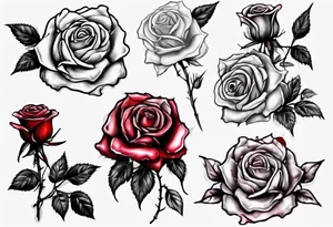the top of a rose that is bleeding tattoo idea
