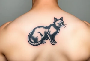black cat tattoo idea