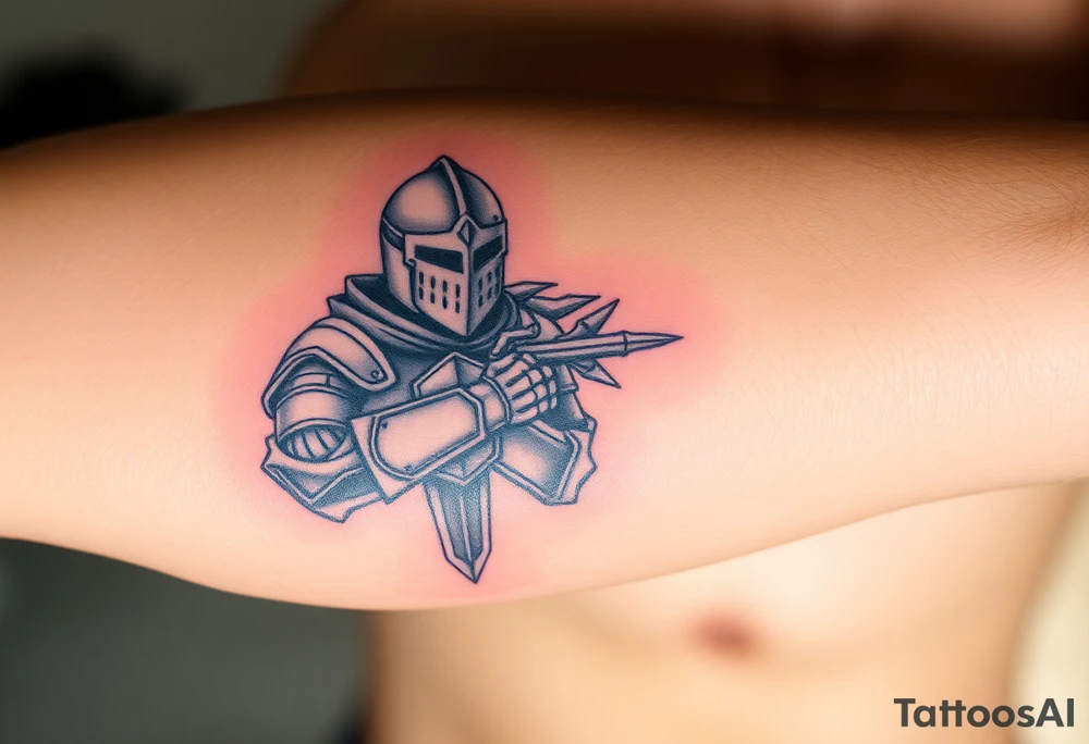 realistic
knight detailed tattoo idea