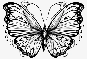 butterfly wings that makes a heart tattoo idea