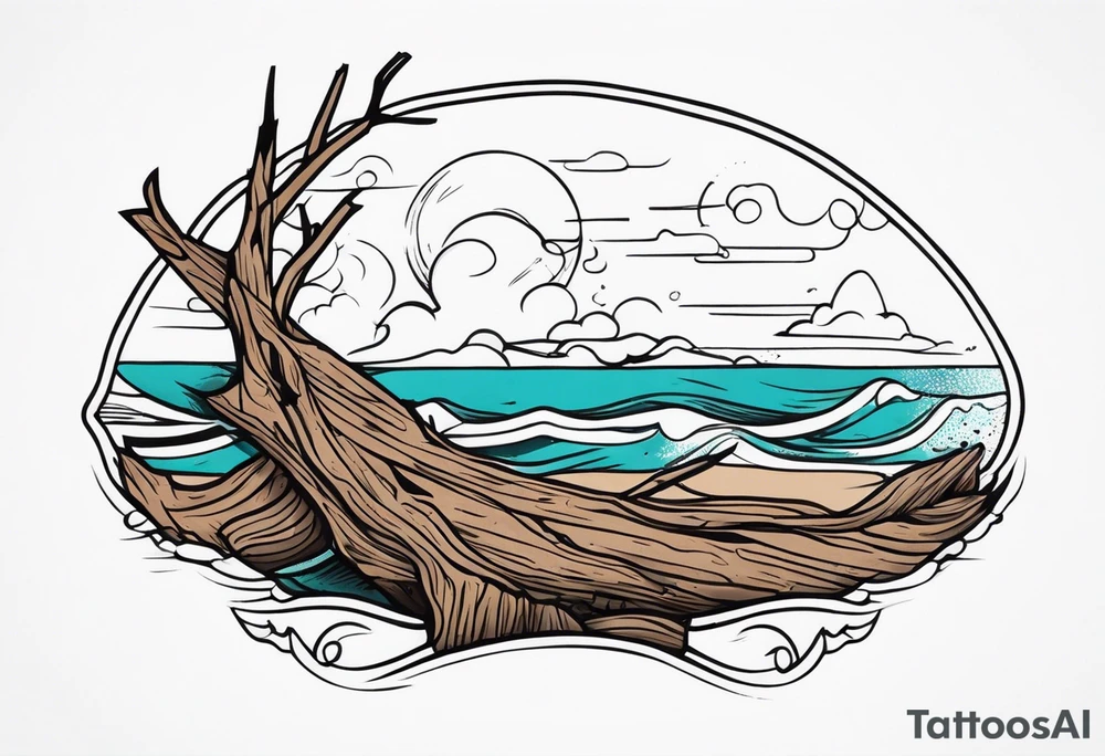 piece of driftwood tattoo idea