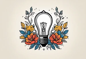 light bulb

old school vintage simple traditional design surrounded by vintage flowers


bold color simple tattoo idea