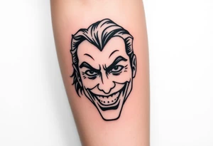 poker joker face tattoo idea