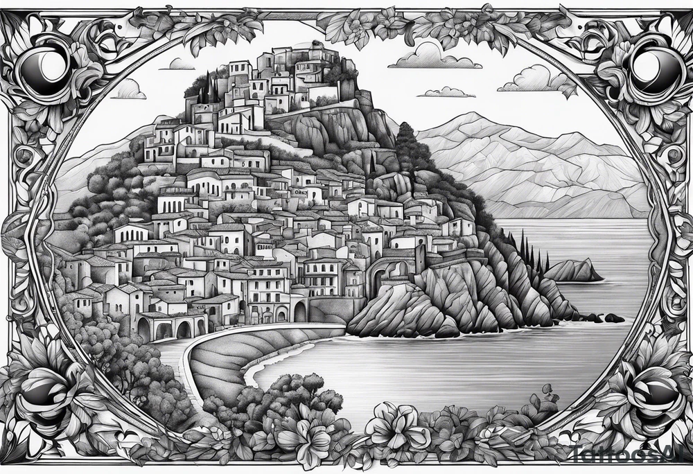 The Map of calabria tattoo idea
